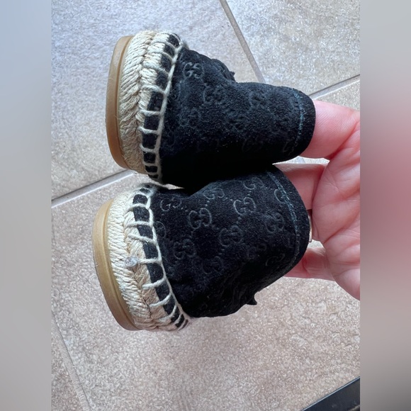 Gucci Calfskin GG Monogram Espadrilles Flats size 7 - Picture 4 of 9